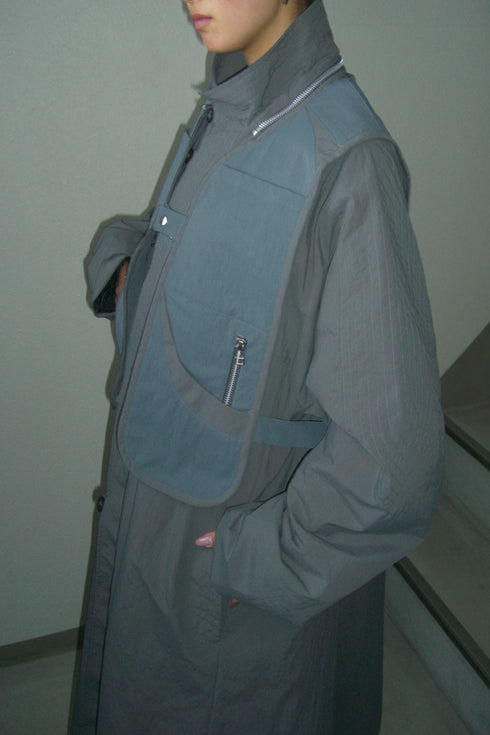 ECO GIL LONG COAT w/VEST -GRAY(BAMBOO CHARCOAL)- *Last1